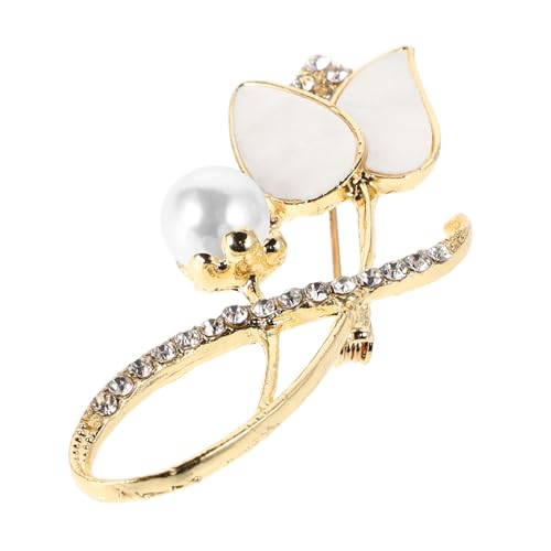 POPETPOP Rhinestone Tulpen Brosche Damen Eleganter Blumen Ansteckpin Für Mantel Kleid Schal Und Hut Vielseitiges Accessoire Für Anzug Und Freizeit von POPETPOP