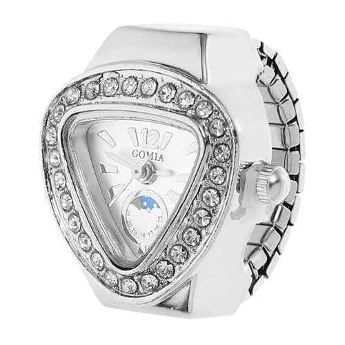 POPETPOP Katzenhalsbänder Armbanduhr Damen Ring Uhr 1 Stücke Strass Dekorative Uhr Ring Entworfen Modeschmuck Ring Finger Studenten Ring Uhr Moderne Finger Uhr Ringe Männer Fingerring von POPETPOP