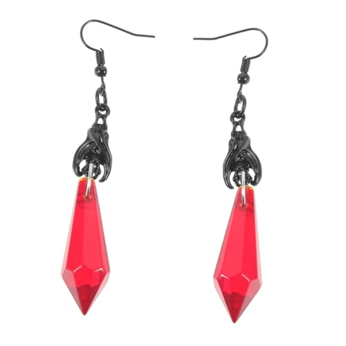 POPETPOP Rote Bat Ohrringe Damen Halloween Modeschmuck Anhänger Leicht Metall Ohrhänger Komfortabel Alltag Party von POPETPOP