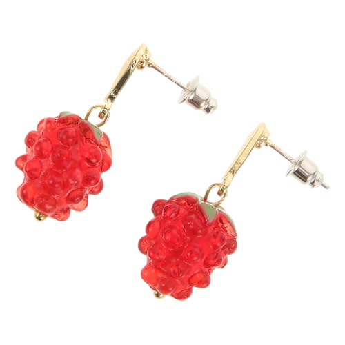 POPETPOP Rote Ohrringe Damen Modisch Verspielte Ohranhänger mit Detailreichem Legierungs Stachelbeer Design Süße Ohrhänger für Mädchen Lebendige Accessoires von POPETPOP