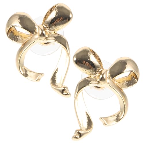 POPETPOP Schimmernde Schleifen Ohrringe für Damen Statement Ohrstecker mit Zartem Bogen Design Eleganter Schmuck für Alltag und Besondere Anlässe Vielseitig Kombinierbar Feminine von POPETPOP