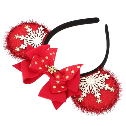 POPETPOP Schleife Stirnband Weihnachtskopf-Bopper schneeflocken Weihnachtsstirnband Geschenke das Geschenk Mädchen Stirnband Stoffstirnbänder für Damen Pop Kopfbedeckung Weihnachtskostüme von POPETPOP