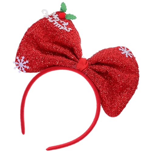 POPETPOP Schleife Stirnband Weihnachtsstirnband Für Frauen Weihnachtsgeschenke Kopfschmuck Kopfbedeckung Weihnachtsbogen-kopfschmuck Weihnachten Männer Und Frauen Schwammtuch Haarnadel von POPETPOP