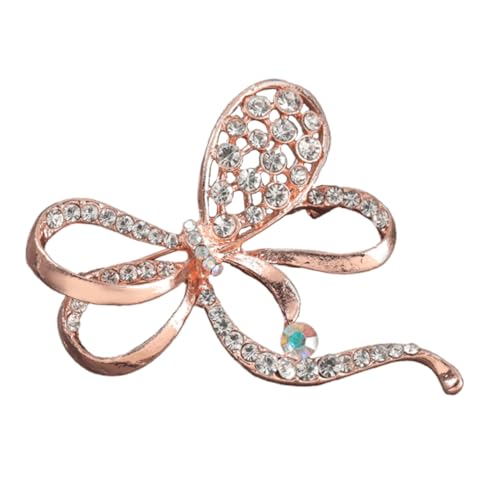 POPETPOP Schleifenbrosche aus Legiertem mit Strassbesatz Dekorative Anstecknadel für Damenjacken Vielseitig Einsetzbar für Kleidung Taschen und Festliche Anlässe Wie Hochzeit und Party von POPETPOP
