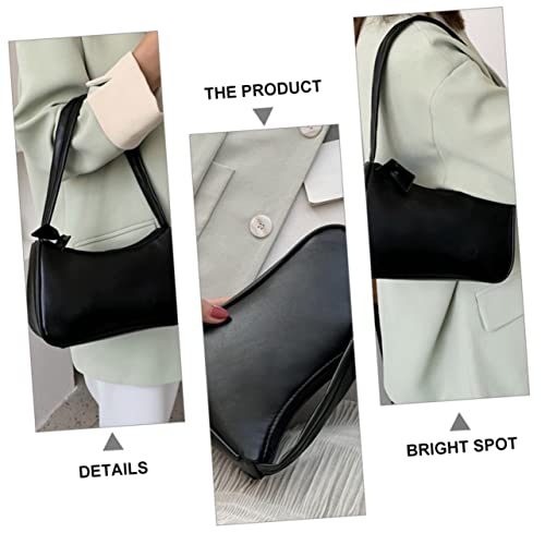 POPETPOP Schlichte Damen Schultertasche aus Hochwertigem PU Leichte Umhängetasche im Retro Chic Kompakt und Vielseitig für Alltag Arbeit Shopping und Freizeit Geeignet von POPETPOP
