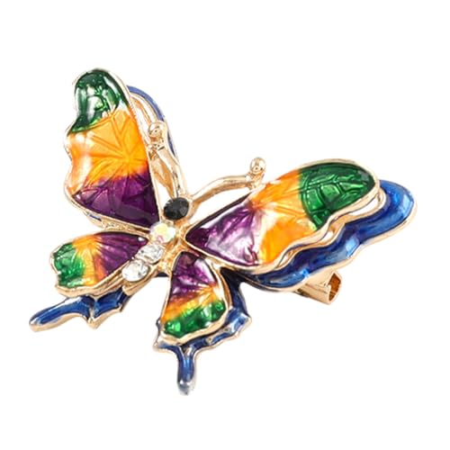 POPETPOP Schmetterling Brosche mit Strass und Perlen Farbenfrohe Anstecknadel für Schals Strickjacken Hüte Vielseitig Einsetzbar als Modisches Damen Accessoire und von POPETPOP