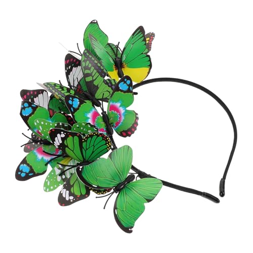 POPETPOP Schmetterling Haarschmuck Braut Stirnband Leichtes Grünes Monarch Hochzeit Accessoire für Waldhochzeiten Fotoshootings und Bühnenauftritte Filigrane Handarbeit Romantische von POPETPOP