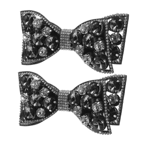 POPETPOP Schuhclip mit Strassstein Schleife Abnehmbare Metall Dekoration für High Heels Eleganter Schmuck für Damen Vielseitig Einsetzbar für Hochzeit Party und Alltag von POPETPOP