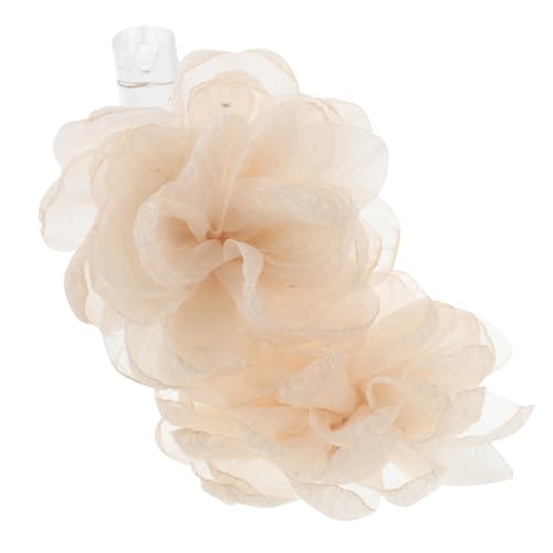 POPETPOP Schuhclips Blumen Dekoration für High Heels Abnehmbare Waschbare Schuhschmuck Accessoires in Cremeweiß Schuhblumen für Damen Schuhverzierung für Besondere Anlässe von POPETPOP