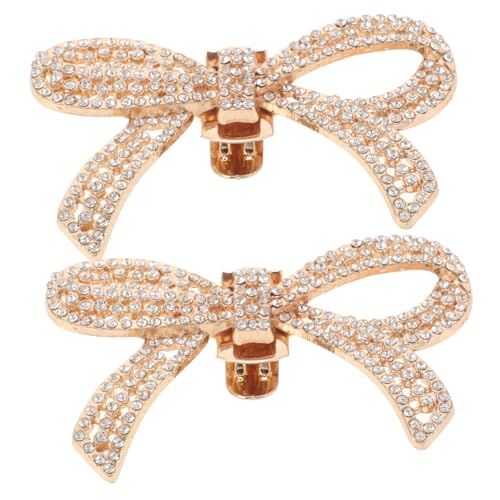 POPETPOP Schuhclips mit Strasssteinen Abnehmbare Schleifen Deko für Damen Schuhe Vielseitig für Pumps Ballerinas High Heels für Party Hochzeit Veredelt Sneaker und Flats von POPETPOP