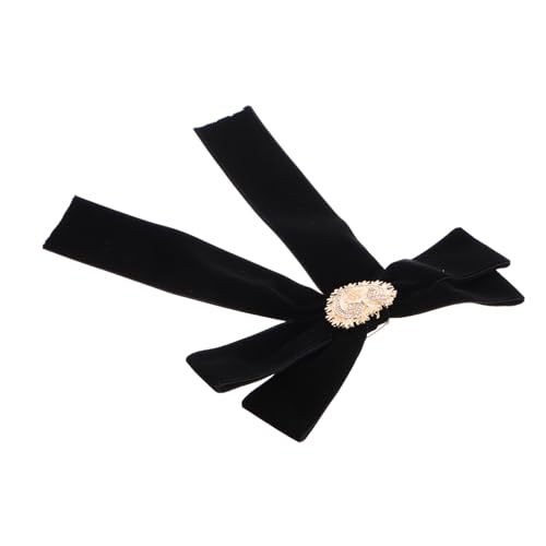 POPETPOP Schwarze Samt Schleifenbrosche Damen Herz Schleife Anstecknadel Vielseitige Kleidung Dekoration für Hemdkragen Taschen und Hüte von POPETPOP