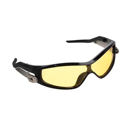 POPETPOP Schwarze UV Schutz Sonnenbrille Radfahrer Sportsonnenbrille für Damen und Herren Leichte Robuste und Sommerbrille für Outdoor Aktivitäten und Fahrradtouren von POPETPOP