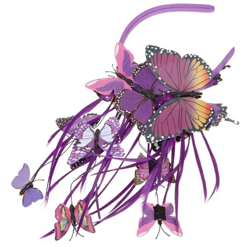POPETPOP Simulierter Schmetterling Haarreif Leichtes Dekoratives Braut Accessoire für Hochzeit Fotoshooting Festivals Geeignet Damen Halloween Prom Haarschmuck von POPETPOP