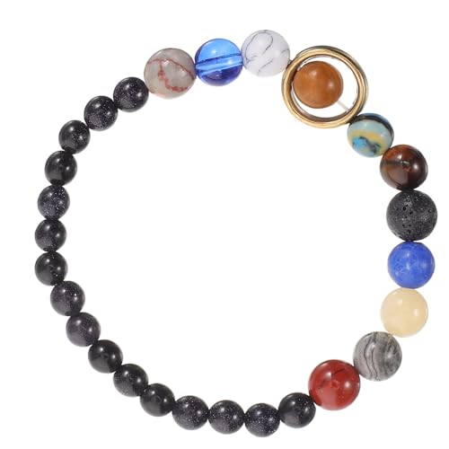 POPETPOP Solar System Perlen Armband Damen Robustes Schmuck mit Planetenmotiv Langlebiges Hautfreundliches Material Elegantes Design für Frauen und Teenager zu Besonderen Anlässen von POPETPOP