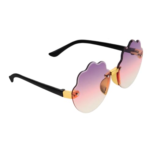 POPETPOP Sonnenbrille Rahmen mit UV Schutz Leichte Muschelbrille in Farbverlauf Robuste Partybrille für Mädchen Jungen Modisches Accessoire für Fasching und Alltag von POPETPOP