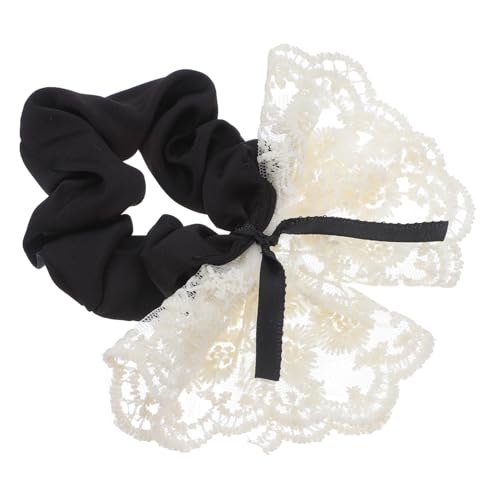 POPETPOP Spitzen Haargummis mit Schleifenmotiv Elastische Haarschleifen für Damen und Mädchen Komfortable Langlebige Haarkordeln für Festen bei Dünnem und Dickem Haar von POPETPOP