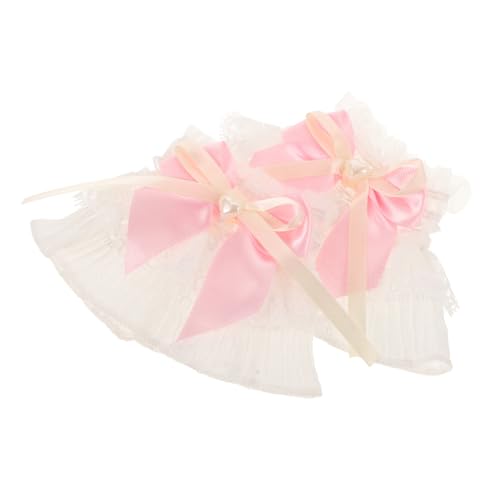 POPETPOP Spitzenmanschetten Damen Abnehmbare Handschmuck mit Floraler Spitze Elegant Verziert für Hochzeiten Brautkleider und Festliche Anlässe Ärmelmanschetten von POPETPOP