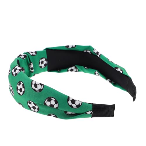 POPETPOP Sportliches Stirnband Damen mit Fußball Print Breites Geknotetes Haarband Vielseitiges Accessoire für Spieltag und Alltag Atmungsaktiv und Modisch für Frauen von POPETPOP