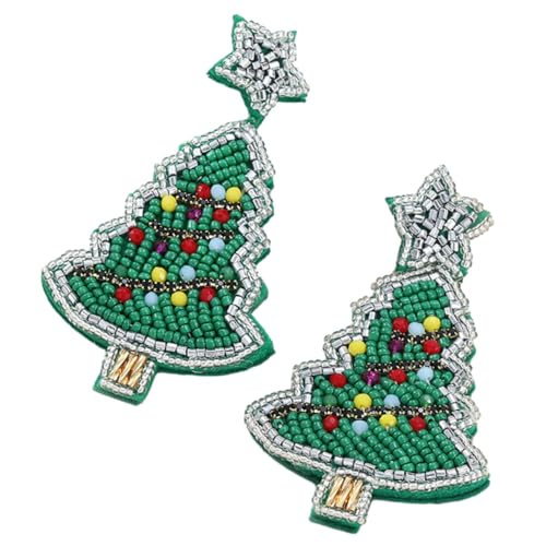 POPETPOP Statement Weihnachtsbaum Ohrhänger für Frauen Baumelnde Ohrringe Stilvolle Ohrschmuck für Mädchen Festliche Weihnachtsbaum Accessoires Auffällige Ohrstecker von POPETPOP