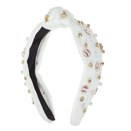 POPETPOP Sport-haarband Breites Stirnband Für Damen Kopfschmuck Der Urlaub Stirnbänder Weihnachtsstirnband Sportliches Haarband Dekorative Stirnbänder Braut Metall Weiß Laufen Haarschmuck von POPETPOP