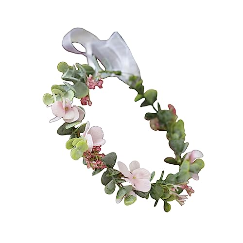 POPETPOP Stirnband Blumenkrone Haarschmuck Für Frauen Hochzeit Mädchen Blumen Haarband Haarschmuck Hochzeit Garlandkrone Hochzeit Haarkranz Künstliche Fein Braut Beflockung von POPETPOP