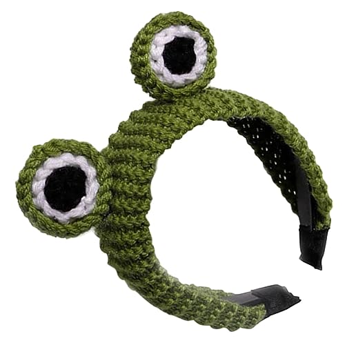 POPETPOP Stirnband Haarbänder Für Mädchen Tierische Ohren Süße Accessoires Make-up-haarreifen Hautpflegeprodukte Für Das Gesicht Frosch Kostüm Frösche Winter Kopfbedeckung Garn Fräulein von POPETPOP