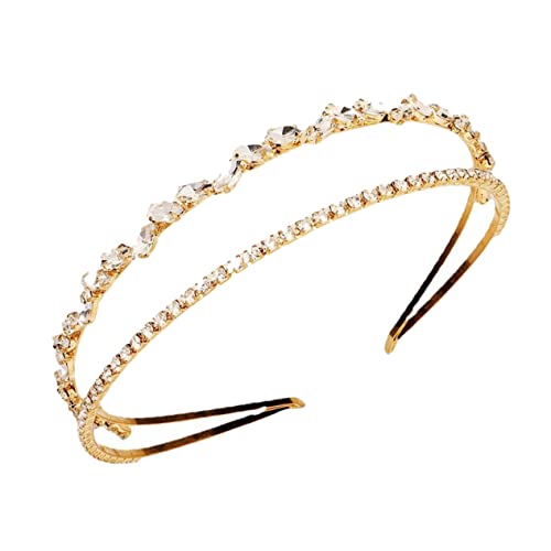 POPETPOP Stirnband haar zubehör haarschmuck Haarband für besondere Anlässe Haarband für Baby Shower haar deko Kristallkopfdekor Kopfschmuck aus Strass Strasssteine Kopfbedeckung Krone Braut von POPETPOP