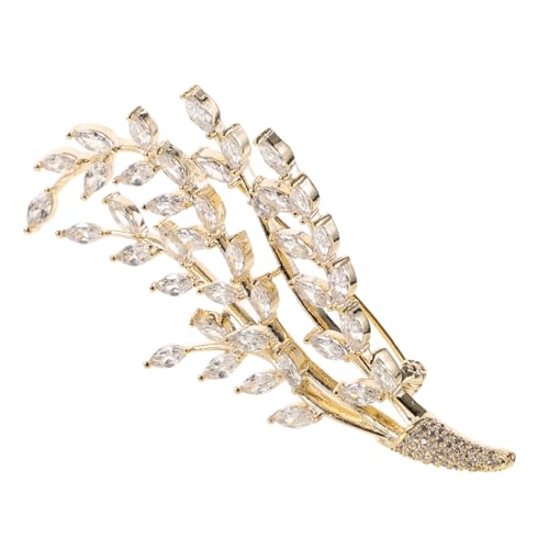 POPETPOP Strass Brosche Kupfer Schmuck Pin Damen Hochzeit Kleid Schal Anstecknadel Modisch Langlebig Vielseitig für Kleidung Accessoire von POPETPOP