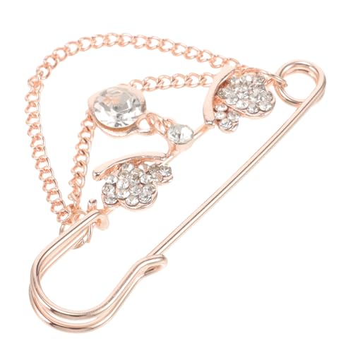 POPETPOP Strass Brosche Wasserfall Clip Cardigan Schmuck Damen Schal Clip Kleid Dekoration Vielseitig Leicht Robust Langlebig POPETPOP Strass Brosche Wasserfall Clip Cardigan Schmuck Damen Schal Clip Kleid Dekoration Vielseitig Leicht Robust Langlebig von POPETPOP