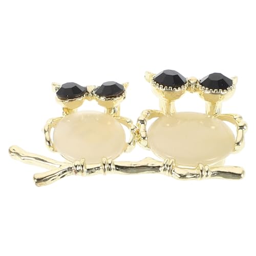 POPETPOP Strass Eulen Brosche mit Funkelnden Kristallen Niedliche Vintage Tier Anstecknadel für Damen Eleganter Schal Pin Modisches für Hochzeit und Geburtstag von POPETPOP