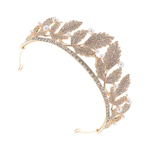 POPETPOP Strass Hochzeitsstirnband Blattform Braut Kopfschmuck Tiara Haarschmuck Für Frauen Mädchen Abschlussball Geburtstagsfeier Hochzeit Schmuck von POPETPOP