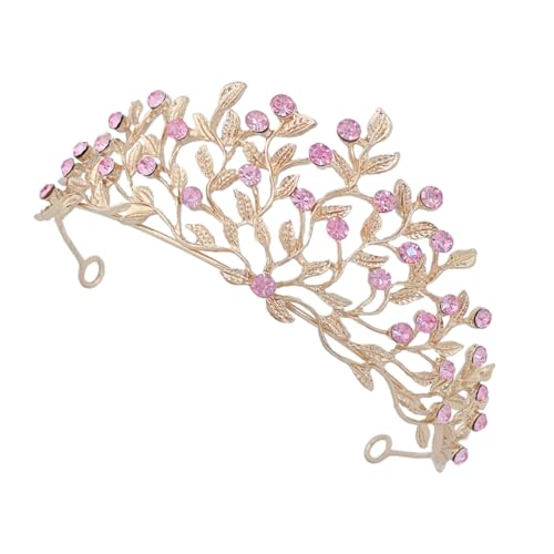POPETPOP Strass Krone Haarreif Leichte Glitzernde Tiara für Damen Hochzeitsschmuck Komfortables Auffälliges Accessoire für Braut und Festliche Anlässe von POPETPOP