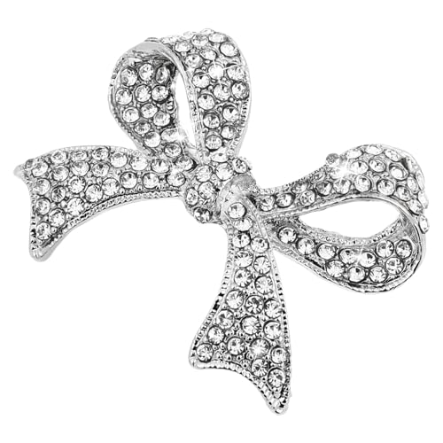 POPETPOP Strass Schleifen Brosche Damen Anstecknadel aus Poliertem Legierungsmetall Vintage Stil Robustes Design Vielseitig Tragbar zu Kleidern Mänteln Festlichen Anlässen und Alltag POPETPOP Strass Schleifen Brosche Damen Anstecknadel aus Poliertem Legierungsmetall Vintage Stil Robustes Design Vielseitig Tragbar zu Kleidern Mänteln Festlichen Anlässen und Alltag von POPETPOP