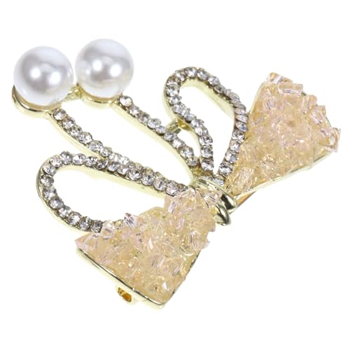 POPETPOP Strassbrosche Schleifenform aus Langlebiger Zinklegierung Anstecknadel für Damen Vielseitig für Kleider Schals und Formelle Sowie Outfits Geeignet von POPETPOP