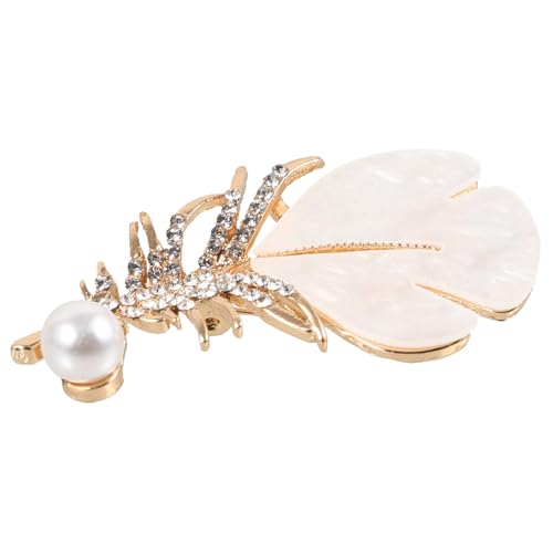 POPETPOP Strassbrosche mit Funkelnden Kristallen und Imitationsperlen Anstecknadel für Damen Vielseitiges Modetaccessoire aus Langlebiger Legierung Geeignet für Anzüge Hüte und Taschen von POPETPOP