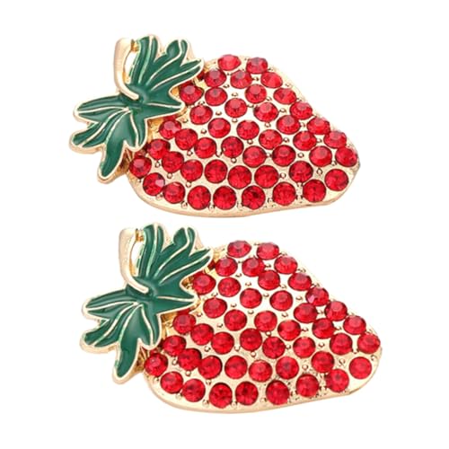 POPETPOP Strawberry Ohrstecker mit Strassbesatz Frucht Design Ohrringe Vielseitiger Schmuck für Alltag und Festliche Anlässe Natürliche Ländliche Optik Modisch und Funkelnd POPETPOP Strawberry Ohrstecker mit Strassbesatz Frucht Design Ohrringe Vielseitiger Schmuck für Alltag und Festliche Anlässe Natürliche Ländliche Optik Modisch und Funkelnd von POPETPOP
