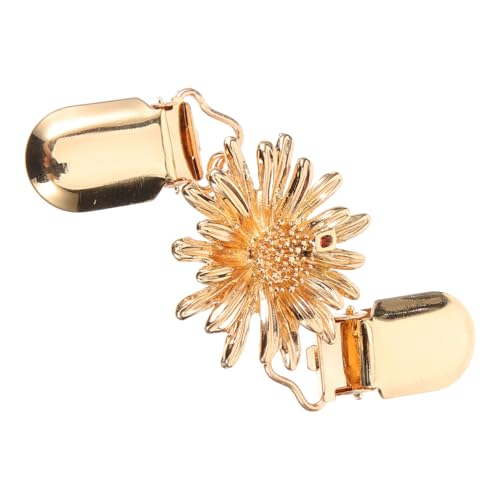 POPETPOP Strickjacken Klammer aus Metall mit Zartem Blumenverschluss Vielseitiger Sweater Clip für Damen Dekorativer Schal und Cardigan Clip Einfach Anzubringen und Elegant für Alltag und von POPETPOP