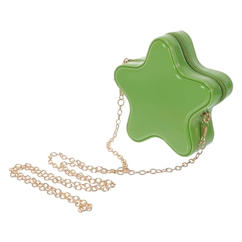 POPETPOP Süße Stern Umhängetasche Kleine Crossbody Bag mit Kette Modisch Praktisch Kompakt für Damen Alltagstasche Schultertasche Stilvoll von POPETPOP