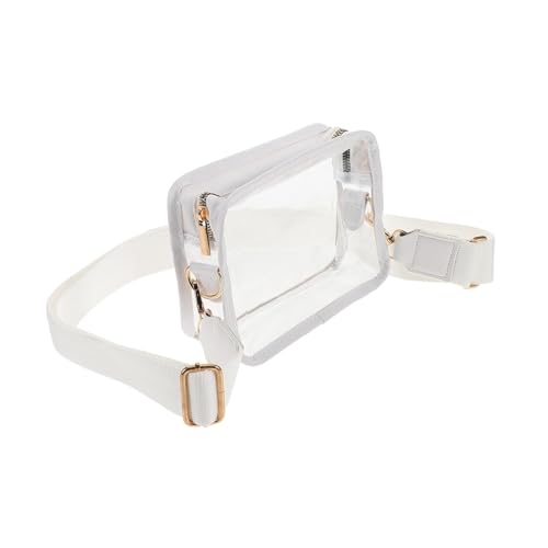 POPETPOP Transparente Kleine Crossbody Tasche mit Breitem Schultergurt Quadratische Umhängetasche für Damen Vielseitig Tragbar als Schulter oder Crossbody Bag für Stadionbesuche Konzerte von POPETPOP