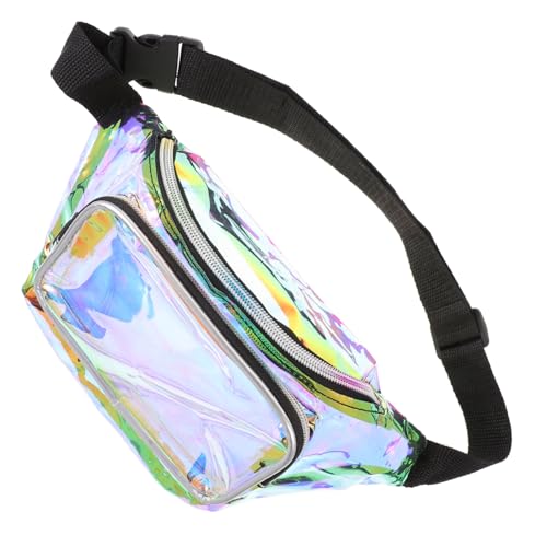 POPETPOP Transparente Verstellbare Gürteltasche für Damen Outdoor Waist Bag mit Großem Fassungsvermögen Multifunktionale Hüfttasche für Strand Alltag und Freizeit Modische Leichte von POPETPOP