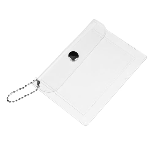 POPETPOP Transparente wasserdichte Kleine Geldbörse mit Schlüsselanhänger für Damen Kompakte Münzbörse für Kleingeld Kartenetui und Ohrhörertasche Handliche Portemonnaie für Teenager und von POPETPOP