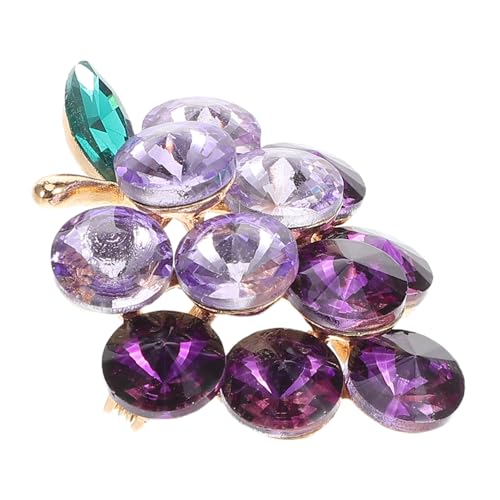 POPETPOP Trauben Brosche Anstecknadel Damen Obst Schmuck Frucht Design Elegant für Kleid Jacke Tasche Alltag Party von POPETPOP