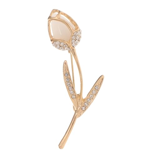 POPETPOP Tulpen Brosche Damen Kleidung Anstecknadel mit Perlen Modisches Schmuckstück für Hochzeit Party und Alltag Leicht für an Freundin Mutter Tochter von POPETPOP