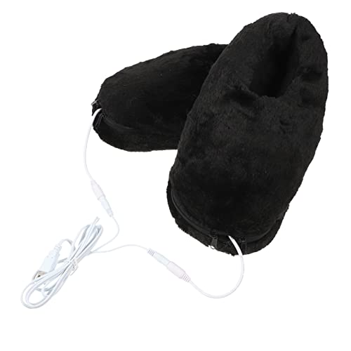 POPETPOP USB Fußwärmer Hausschuhe Elektrisch Beheizt Warme Pantoffeln für Winter Indoor Schnell Heizend Weiches Material Komfortabel für Zuhause Büro Schlafzimmer von POPETPOP