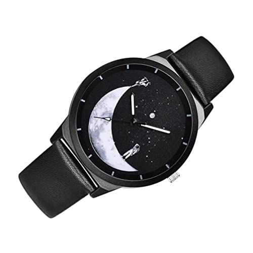 POPETPOP Astronautenuhr Damen- Und Herrenuhren Armbanduhren Astronauten-Armbanduhr Outdoor-Business-Uhr Reloj Deportivo para Hombre Damen Sportuhr Paar Uhren Leder Mädchen Anzeigetisch Frau von POPETPOP