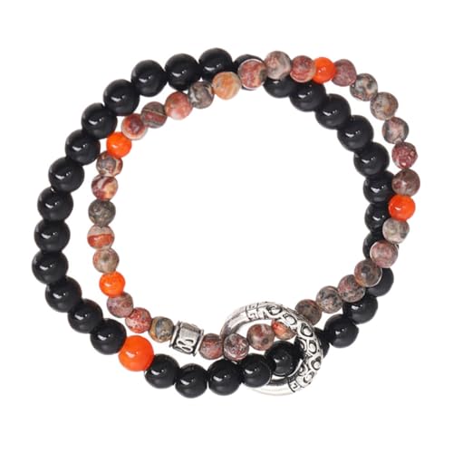 POPETPOP Unisex Perlenarmband aus Elastischem Harz Leichtes Langlebiges Schmuckstück mit Rundem Design Komfortabel und Vielseitig Tragbar Passend für Damen und Herren Modisches Armband für von POPETPOP