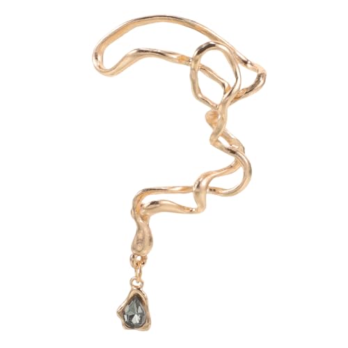 POPETPOP Unregelmäßiger Goldfarbener Ohrclip Manschettenohrring Damen Modischer Ohrschmuck Ohrloch Leichter Ohrcuff für Party und Alltag von POPETPOP