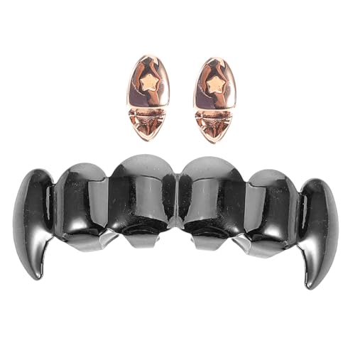POPETPOP Vampirzähne zum Aufstecken Wiederverwendbare Halloween Fangs Robustes Gebiss für Erwachsene Bequemer Sitz Vielseitiges Cosplay Zubehör für Party und Kostüm von POPETPOP