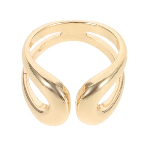 POPETPOP Verstellbarer Offener Hug Ring aus Metall für Damen und Herren Modischer Partner Schmuck zum Valentinstag Leichter Langlebiger Fingerring mit Glänzender Oberfläche von POPETPOP
