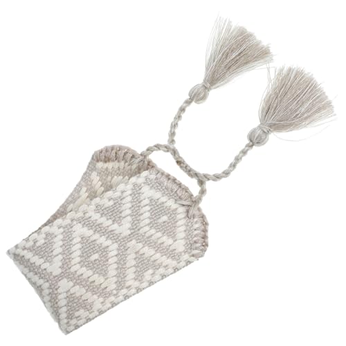 POPETPOP Verstellbares Geflochtenes Armband mit Quaste Atmungsaktives Modisches Schmuckstück für Damen Individuelles Ethno Design Leichter Langlebiger Handgelenkschmuck in Hellgrau von POPETPOP